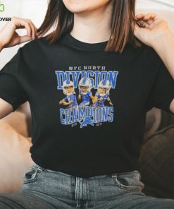 Detroit Lions 2023 NFC North Division Champions Big Head Players Signatures Essentials T Shirt