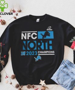 Detroit Lions 2023 NFC North Division Champions Plus Size Conquer T Shirt