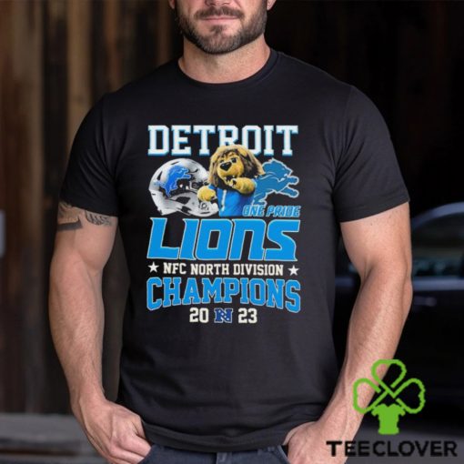 Detroit Lions 2023 NFC North Division Champions Roary Mascot One Pride Shirt