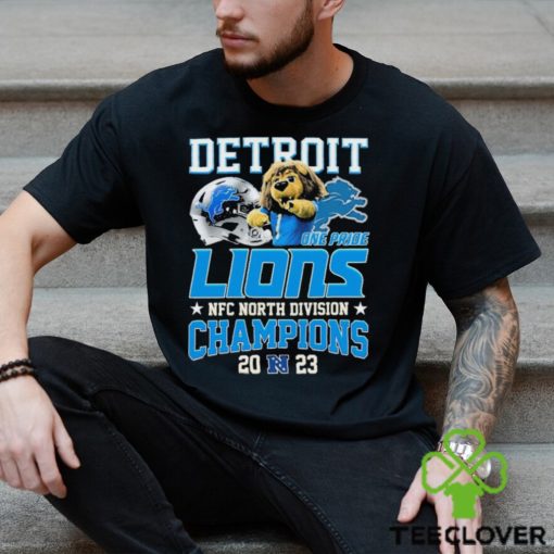 Detroit Lions 2023 NFC North Division Champions Roary Mascot One Pride Shirt