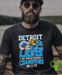 Detroit Lions 2023 NFC North Division Champions Roary Mascot One Pride Shirt