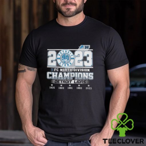 Detroit Lions 2023 North Division Champions 90 seasons sports shirt
