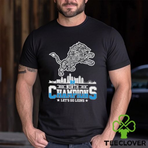 Detroit Lions 2023 Skyline North Champions Let’s Go Lions Shirt