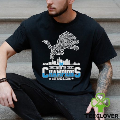 Detroit Lions 2023 Skyline North Champions Let’s Go Lions Shirt