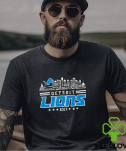 Detroit Lions 2023 Skyline Players Name Shirt