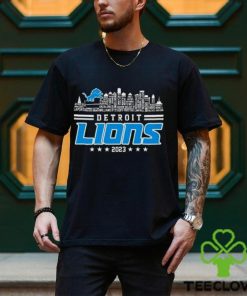 Detroit Lions 2023 Skyline Players Name Shirt