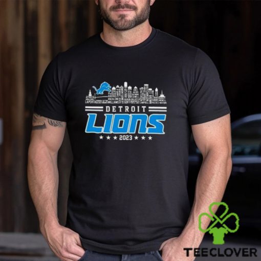 Detroit Lions 2023 Skyline Players Name Shirt