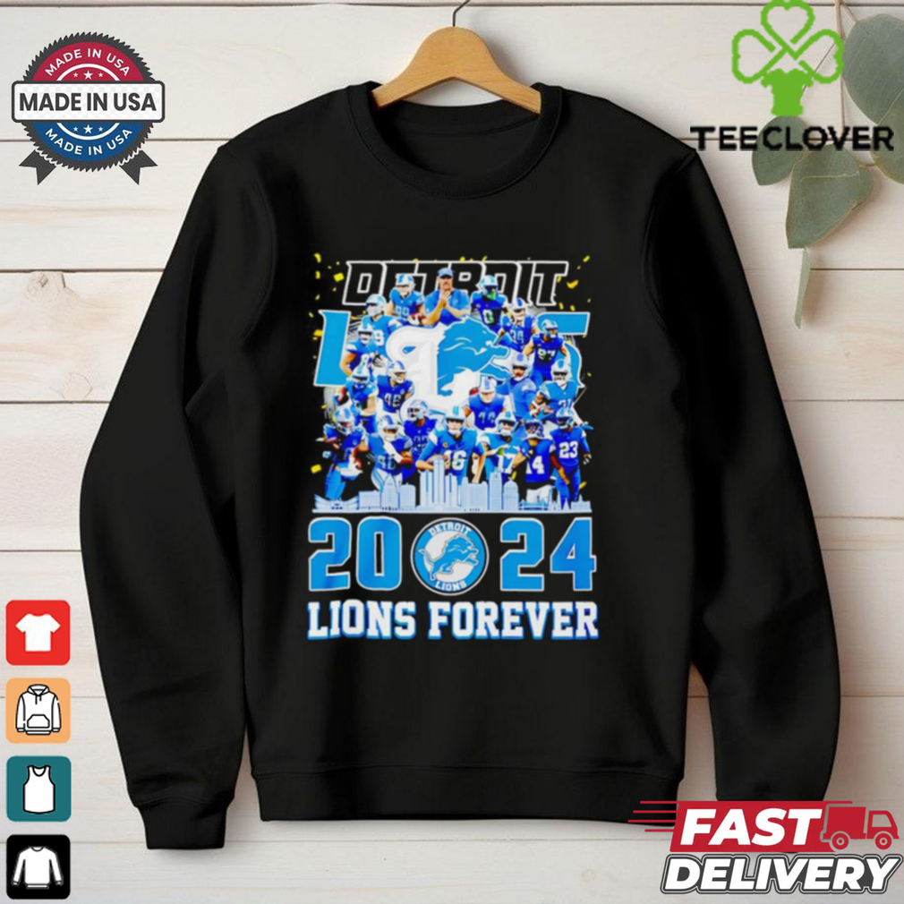 Detroit Lions 2024 Lions forever city skyline shirt Detroit Lions 2024 Lions forever city skyline shirt