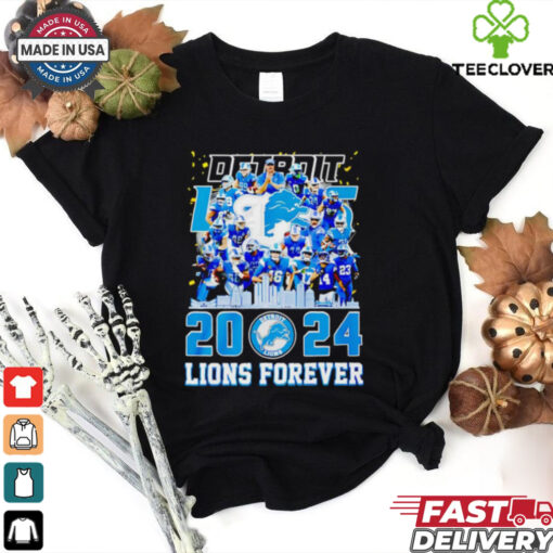 Detroit Lions 2024 Lions forever city skyline shirt