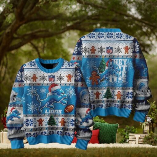 Detroit Lions 2024 They Not Like Us Lions Christmas Ugly Sweater