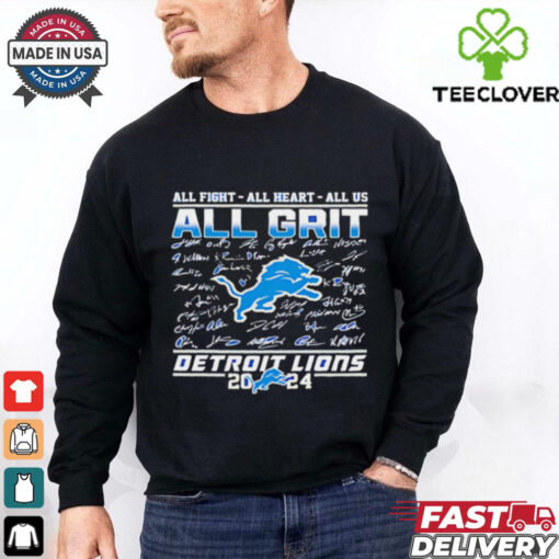 Detroit Lions 2024 all right all heart all us signature shirt