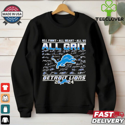 Detroit Lions 2024 all right all heart all us signature shirt