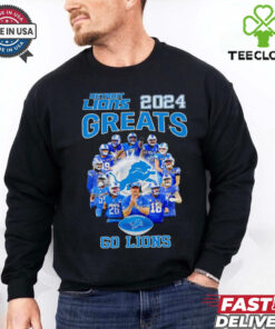 Detroit Lions 2024 greats go Lions players and coach shirt