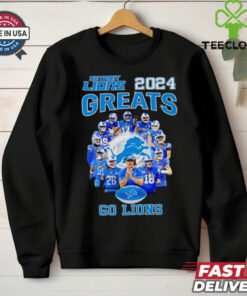 Detroit Lions 2024 greats go Lions players and coach shirt