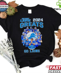 Detroit Lions 2024 greats go Lions players and coach shirt