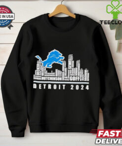 Detroit Lions 2024 name player city skyline shirt
