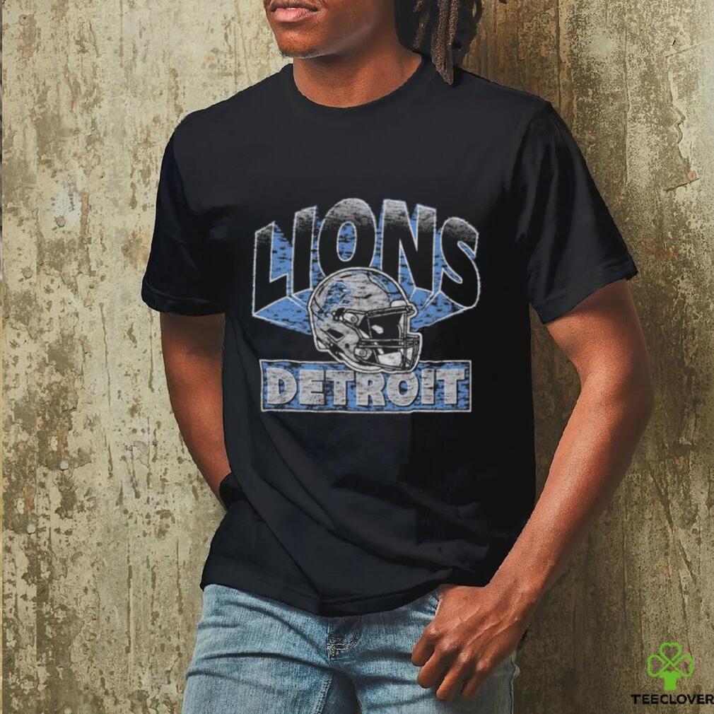 '47 Men's Detroit Lions Grey Franklin Long Sleeve Hooded T-Shirt