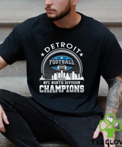 Detroit Lions American Football 2023 Nfc North Champions Skyline Tshirt