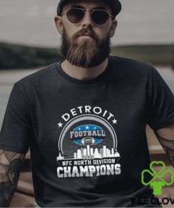 Detroit Lions American Football 2023 Nfc North Champions Skyline Tshirt