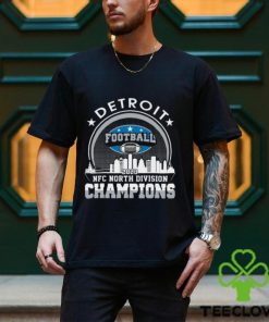 Detroit Lions American Football 2023 Nfc North Champions Skyline Tshirt
