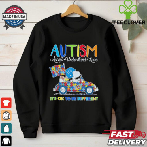 Detroit Lions Autism accept understand love it’s ok to be different shirt