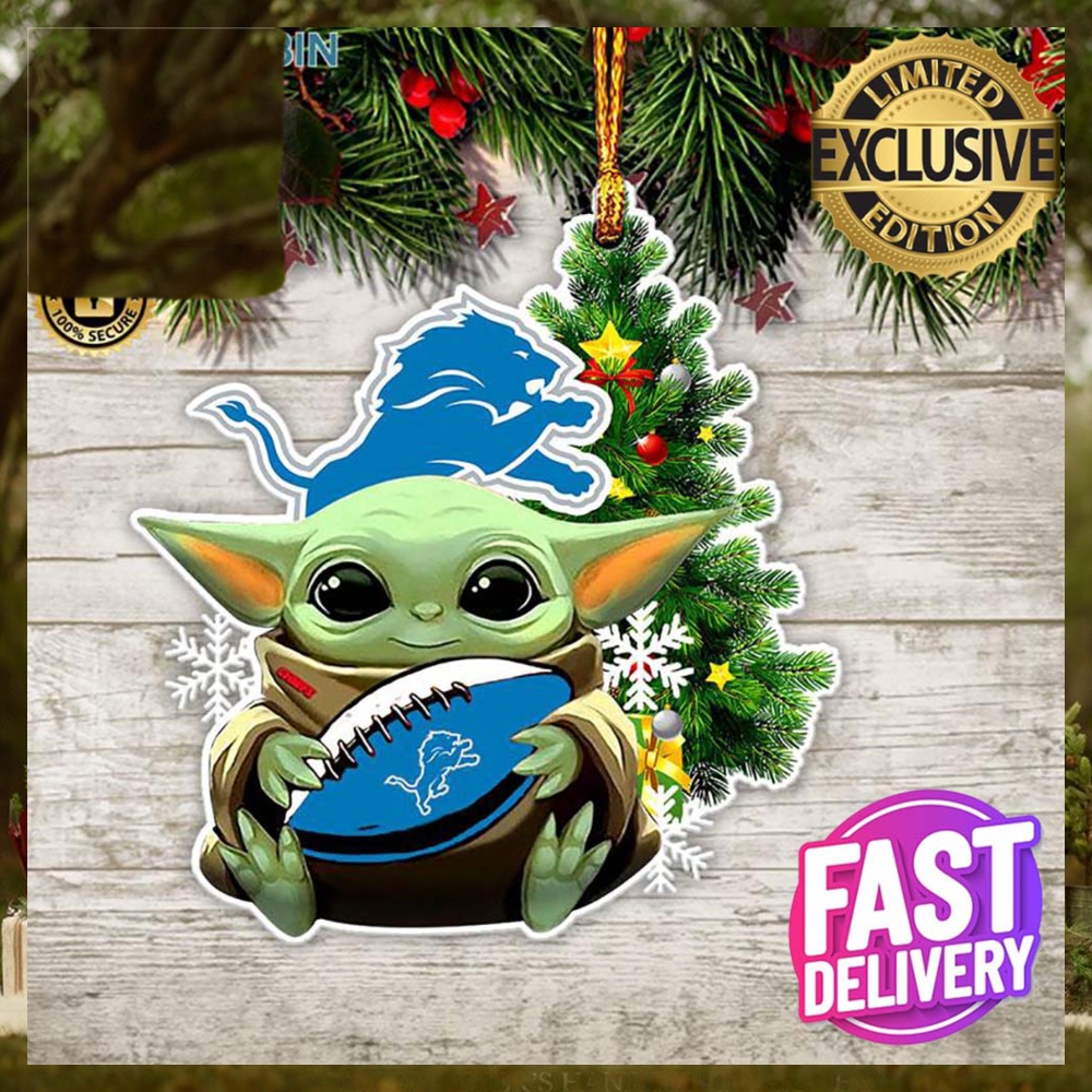 Detroit Lions Baby Yoda NFL Christmas Tree Decorations Ornament Detroit Lions Baby Yoda NFL Christmas Tree Decorations Ornament