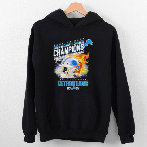 Detroit Lions Back To Back 2024 NFC North Champions Fear The Roar Shirt