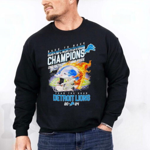 Detroit Lions Back To Back 2024 NFC North Champions Fear The Roar Shirt
