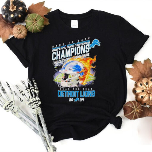 Detroit Lions Back To Back 2024 NFC North Champions Fear The Roar Shirt