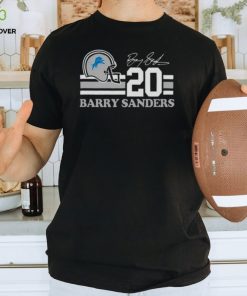 Detroit Lions Barry Sanders 20 Signature T shirt