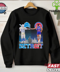 Detroit Lions Barry Sanders And Detroit Pistons Isiah Thomas Detroit City Signatures Shirt