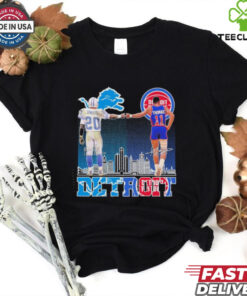 Detroit Lions Barry Sanders And Detroit Pistons Isiah Thomas Detroit City Signatures Shirt