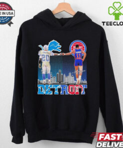 Detroit Lions Barry Sanders And Detroit Pistons Isiah Thomas Detroit City Signatures Shirt