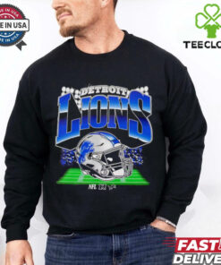 Detroit Lions Black helmet NFL shirt