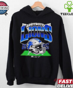 Detroit Lions Black helmet NFL shirt