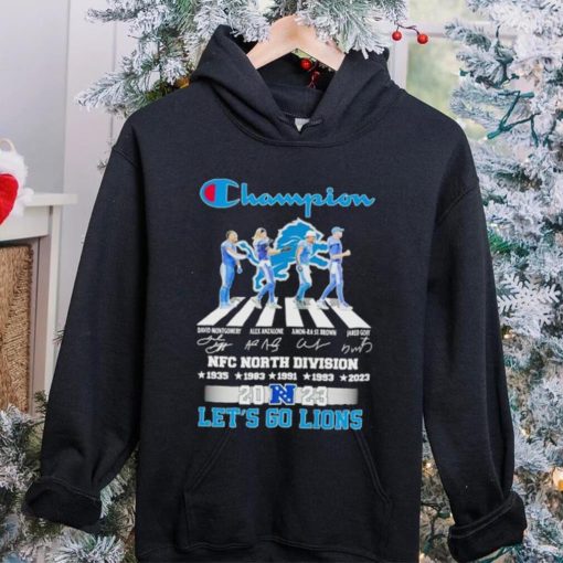 Detroit Lions Champion Abbey Road NFC North Division 2023 let’s go Lions signatures hoodie, sweater, longsleeve, shirt v-neck, t-shirt