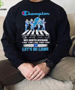 Detroit Lions Champion Abbey Road NFC North Division 2023 let’s go Lions signatures hoodie, sweater, longsleeve, shirt v-neck, t-shirt