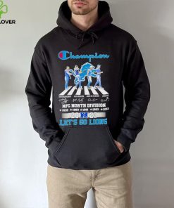 Detroit Lions Champion Abbey Road NFC North Division 2023 let’s go Lions signatures hoodie, sweater, longsleeve, shirt v-neck, t-shirt