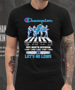 Detroit Lions Champion Abbey Road NFC North Division 2023 let’s go Lions signatures hoodie, sweater, longsleeve, shirt v-neck, t-shirt