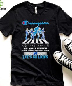 Detroit Lions Champion Abbey Road NFC North Division 2023 let’s go Lions signatures hoodie, sweater, longsleeve, shirt v-neck, t-shirt