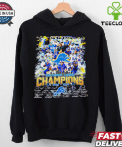 Detroit Lions Champions 2024 2025 Football legends signature shirt