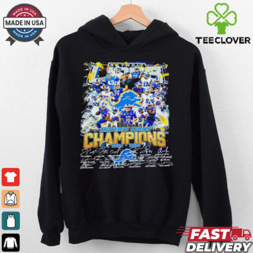 Detroit Lions Champions 2024 2025 Football legends signature shirt