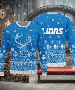 Detroit Lions Christmas Reindeer Knitted Sweater