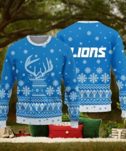 Detroit Lions Christmas Reindeer Knitted Sweater