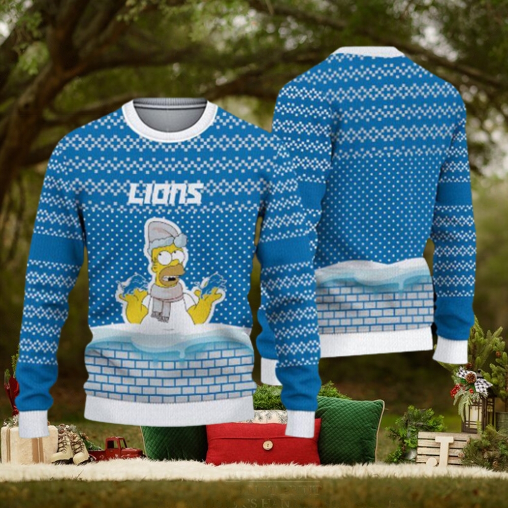 Detroit Lions Christmas Simpson Ugly Sweater For Men Women
