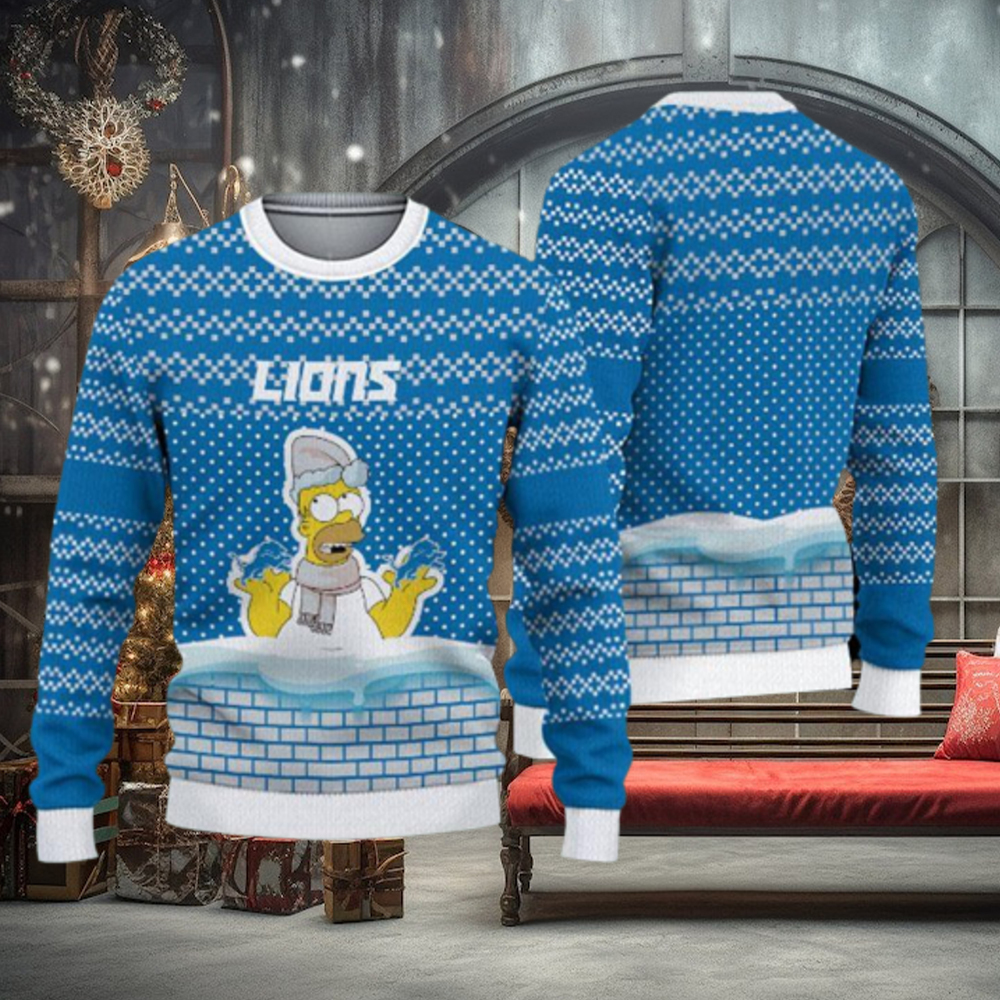 Detroit Lions Christmas Simpson Ugly Sweater For Men Women