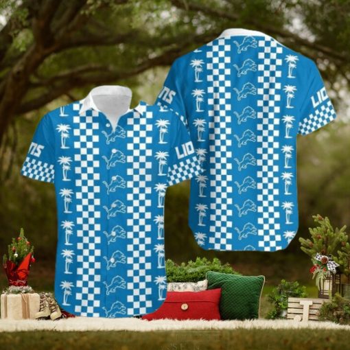 Detroit Lions Coconut Trees Gifts For Football Fans Nfl Hawaiian Shirt