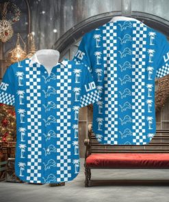 Detroit Lions Coconut Trees Gifts For Football Fans Nfl Hawaiian Shirt