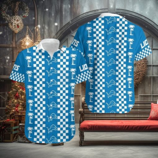 Detroit Lions Coconut Trees Gifts For Football Fans Nfl Hawaiian Shirt