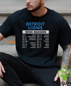Detroit Lions Complete Schedule 2024 Shirt